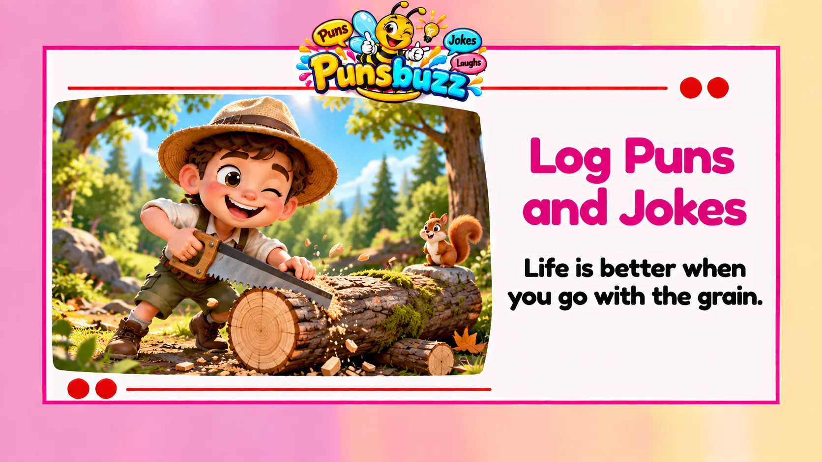 Log Puns and Jokes