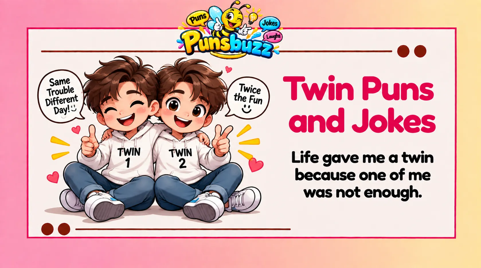 Twin Puns and Jokes